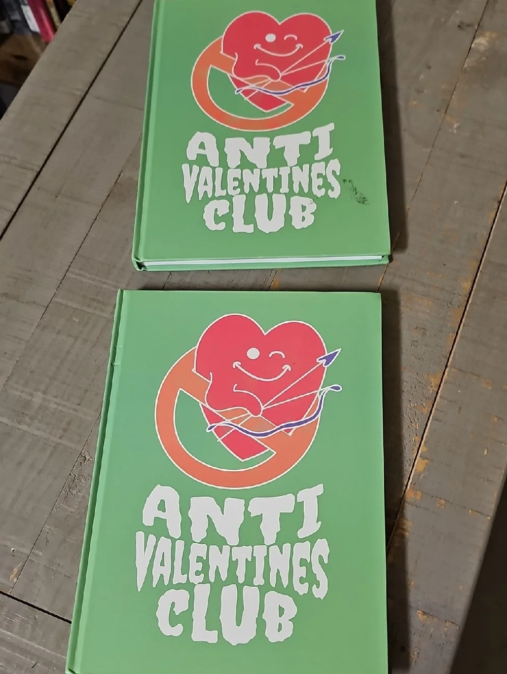 Nwt 2 Anti Valentines Club Green Hardback Notebook